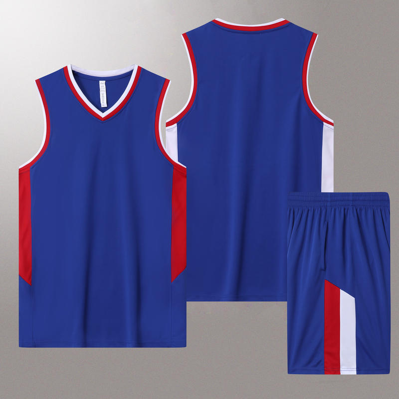 High Quality Suit 5 Color Family Boy Girl 100% Polyester Fiber V Neck Basketball Uniform Set with Basketball Jacquard Fabric