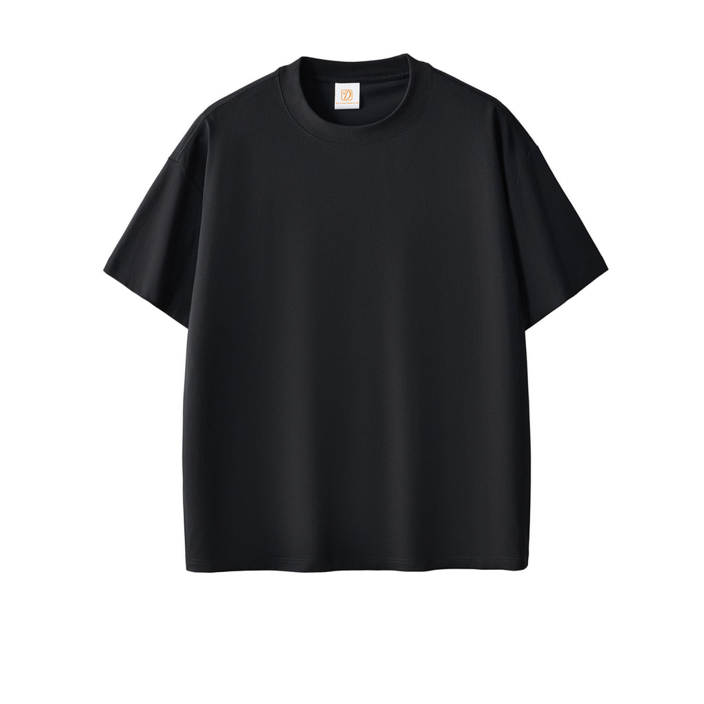 High Quality Oversized Quick-drying Blanks t Shirts Custom Print Streetwear Drop Shoulder Round Neck Black Fashion T-Shirts
