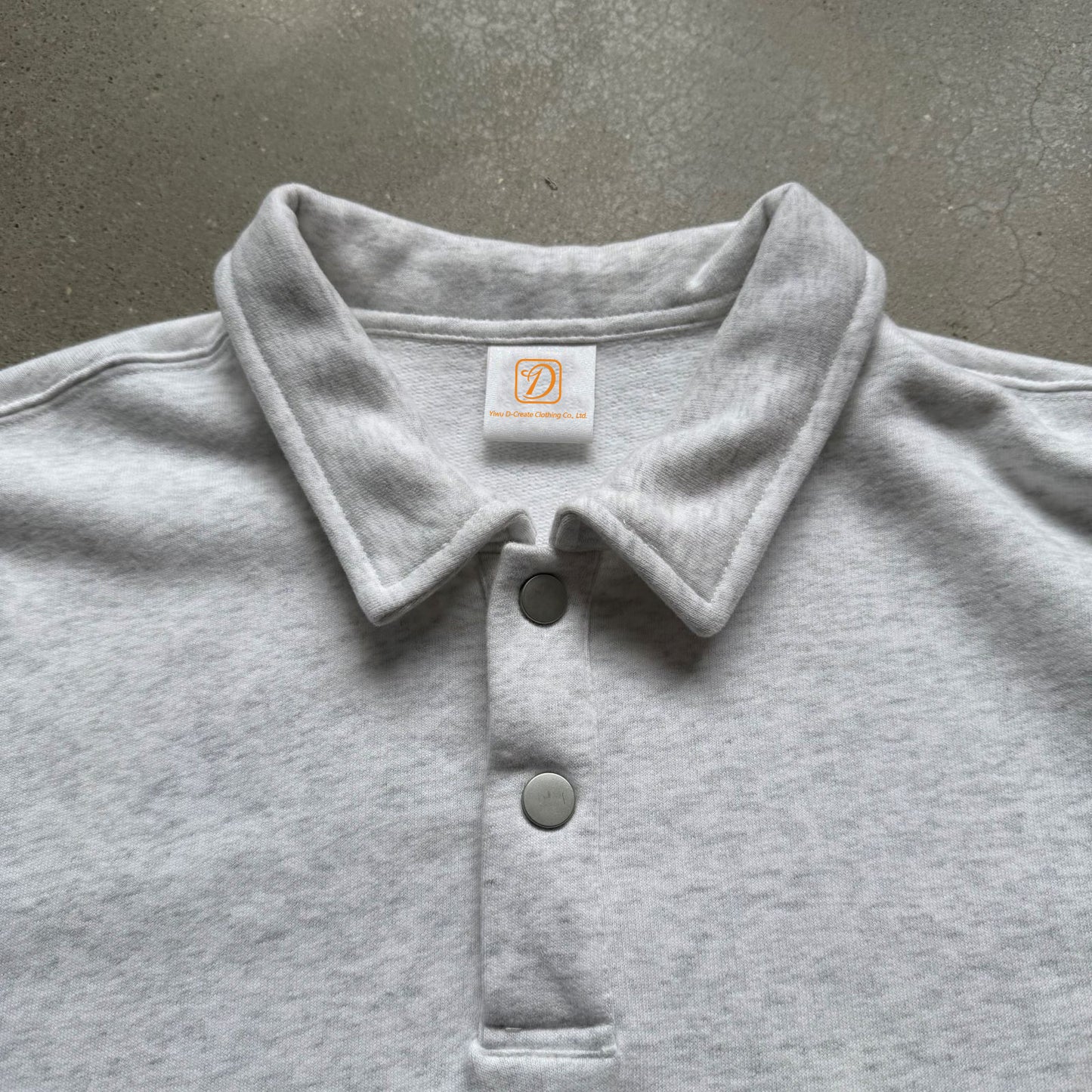Stand Collar Polo Custom Pullover Thick Knitted Winter Screen Printed Cheap Hoodie