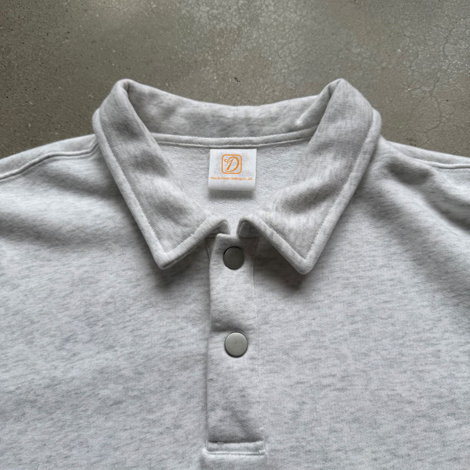 Stand Collar Polo Custom Pullover Thick Knitted Winter Screen Printed Cheap Hoodie