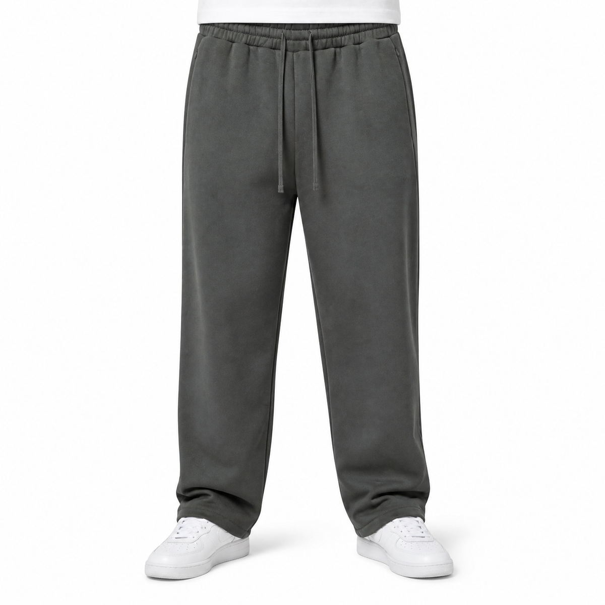 Manufacturer Sweatpants From a Trendy Brand Invisible Zipper Straight Fleece Pants Men Sweatpants High Quality Winter Style
