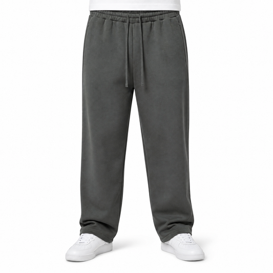 Manufacturer Sweatpants From a Trendy Brand Invisible Zipper Straight Fleece Pants Men Sweatpants High Quality Winter Style
