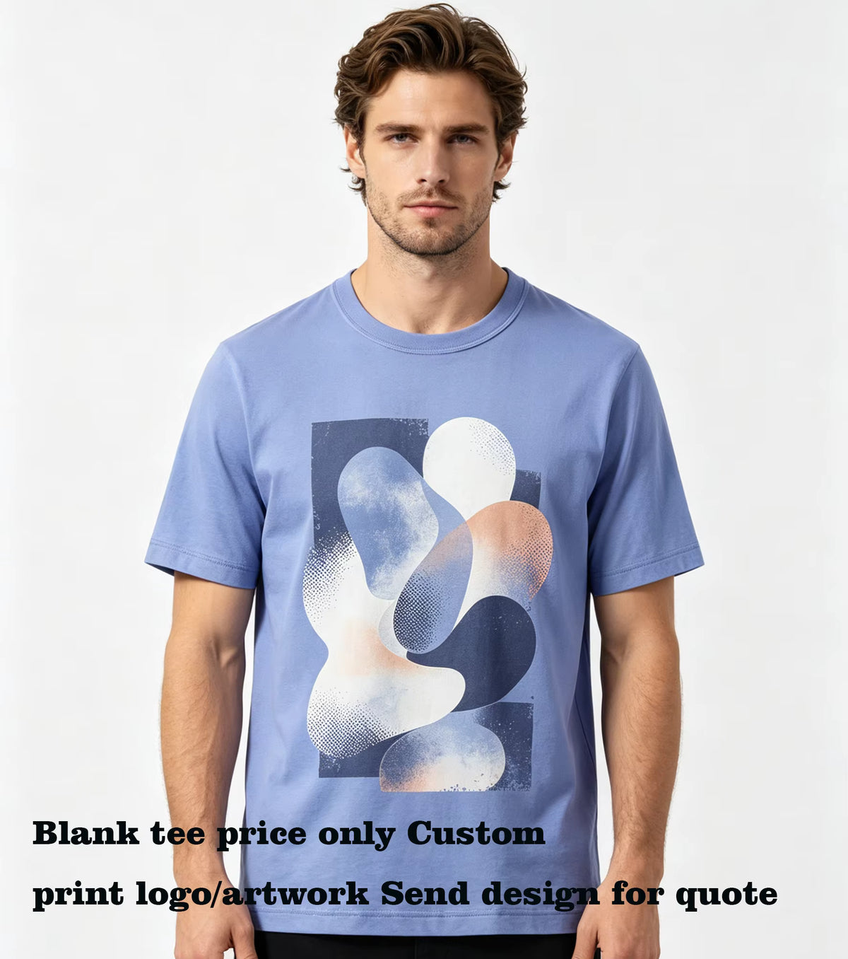 Customized Short Sleeved t Shir Pure Cotton Tshirt Round Neck Thick and Soft Suitable for Both Men and Women As Base Layer Shirt