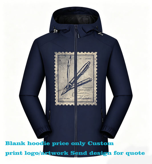 Sweatshirts Printing Custom 7 Color Pure Color Thin Jacket Windproof Waterproof and Breathable Personalized Vintage Design