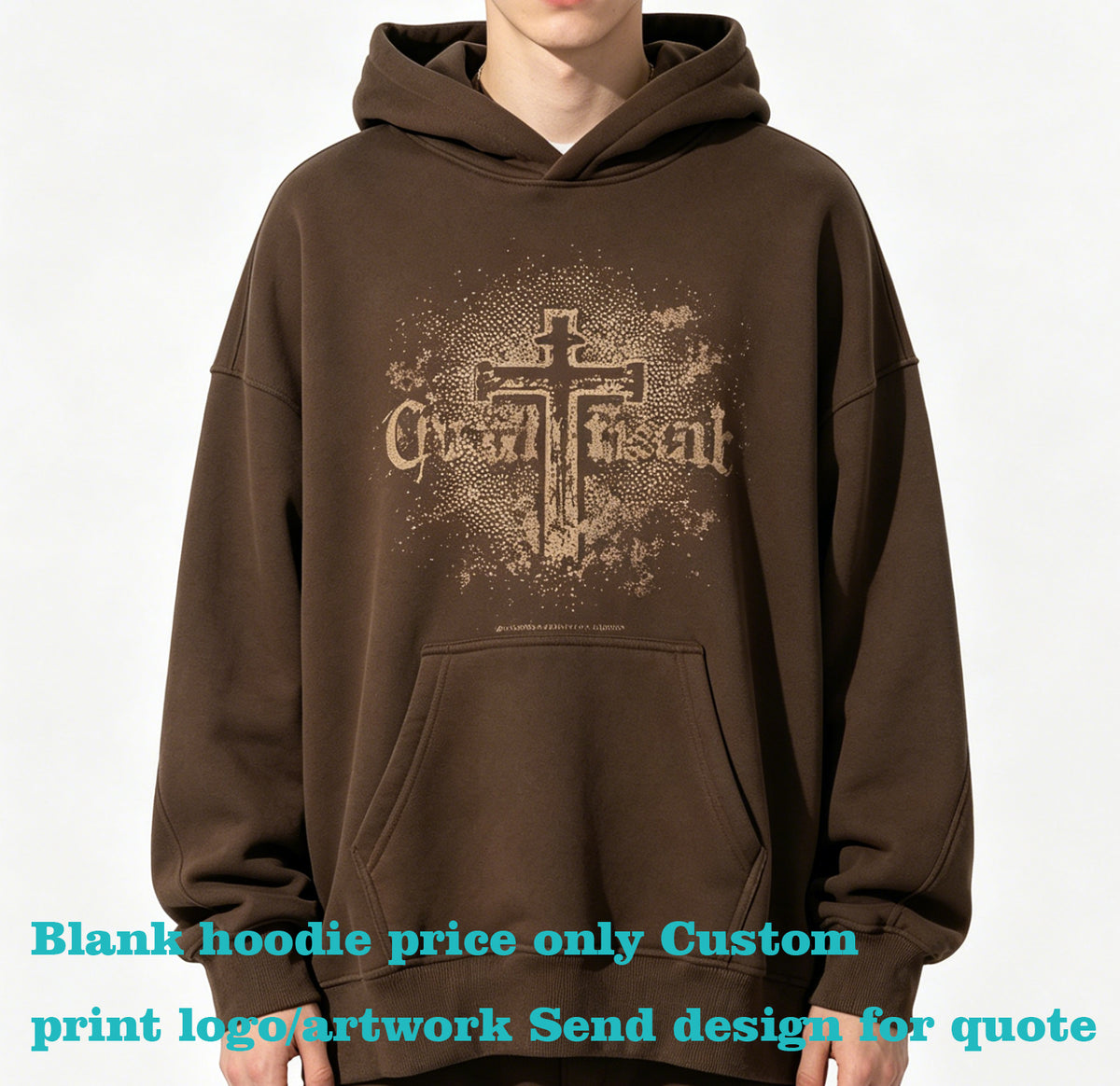 Customized LOGO Patchwork Hooded Sweatshirt with Drawstring Plain Hooded for Printing High Quality American Vintage Style