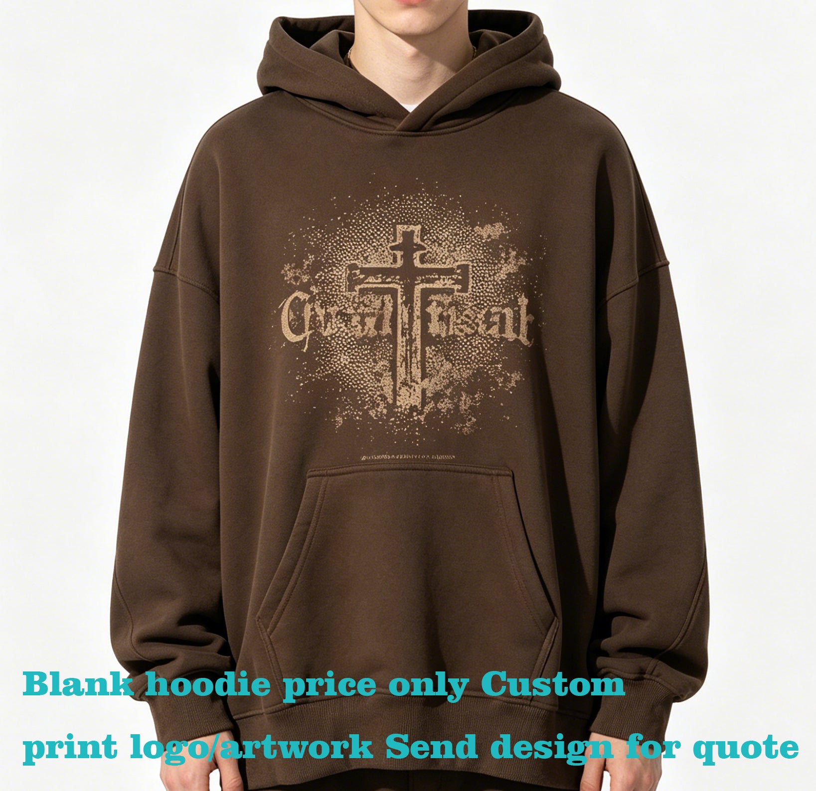 Customized LOGO Patchwork Hooded Sweatshirt with Drawstring Plain Hooded for Printing High Quality American Vintage Style