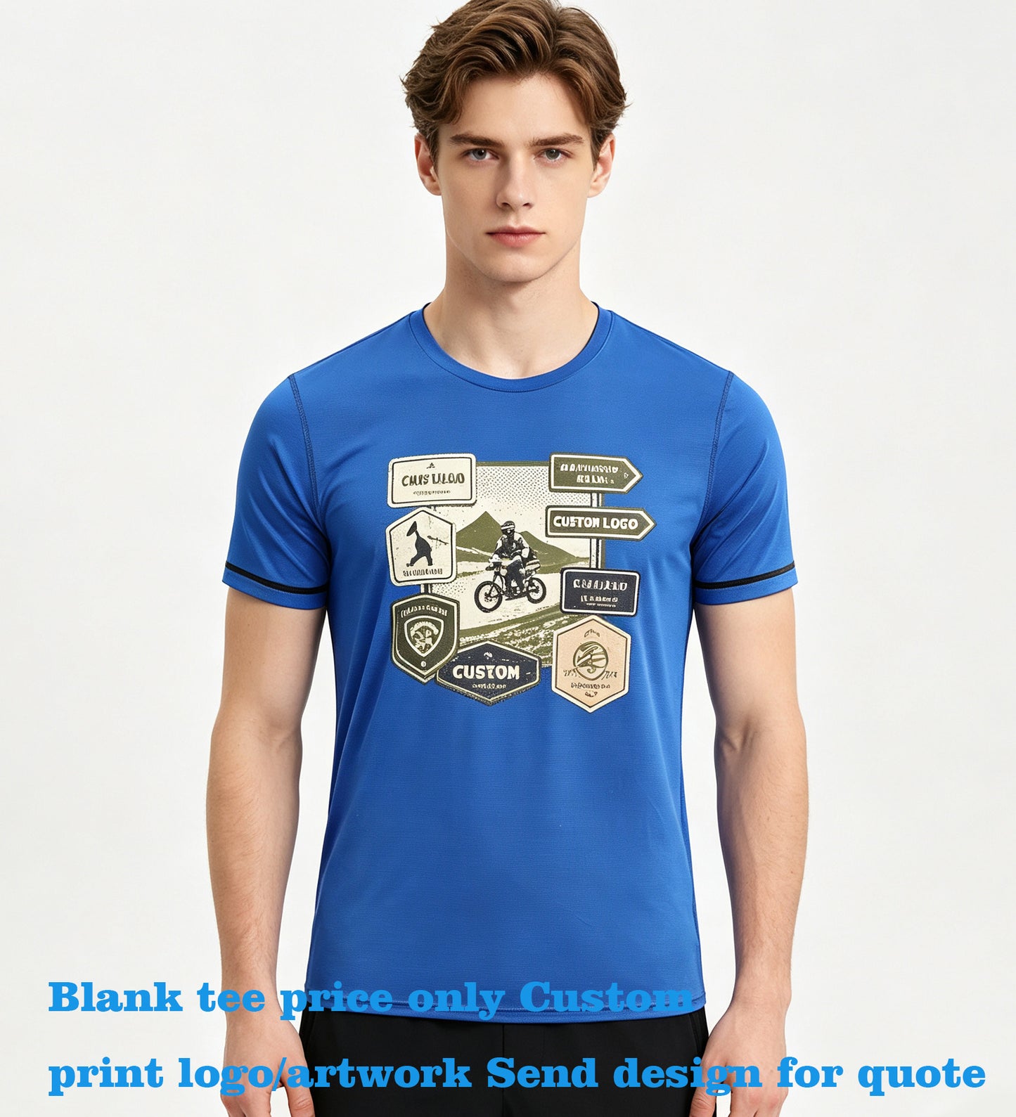 Tshirt Manufacturer Customized Quick Drying Ice Sensitized Spandex Fabric Plain Oversized Tshirt Men Tshirts High Quality