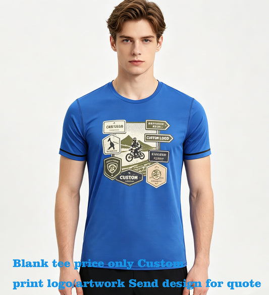 Tshirt Manufacturer Customized Quick Drying Ice Sensitized Spandex Fabric Plain Oversized Tshirt Men Tshirts High Quality