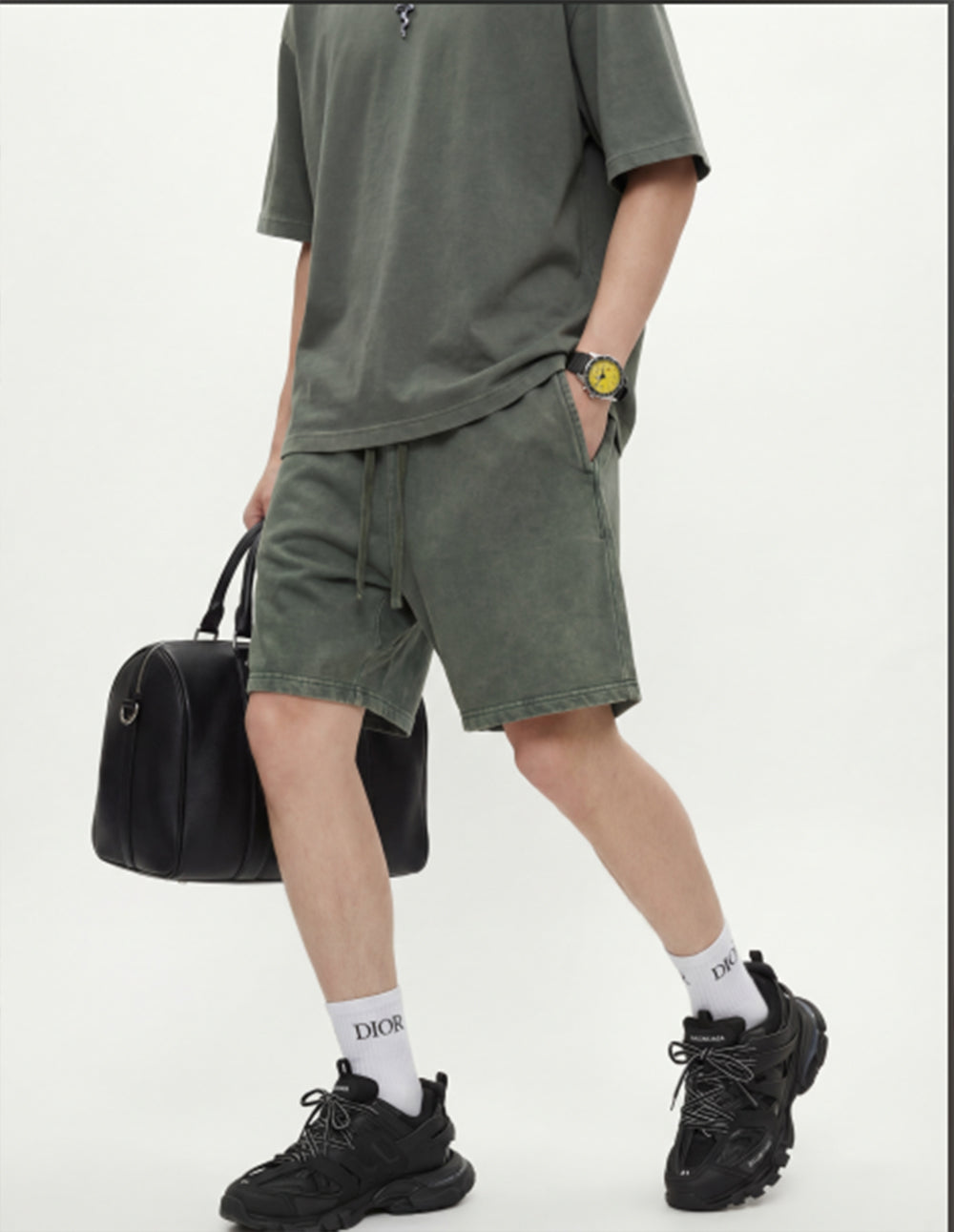Customized Loose Fitting Cotton Casual Brand Shorts Heavy Duty Washing Distressed Loose Five Inch Shorts Free Sample Shorts