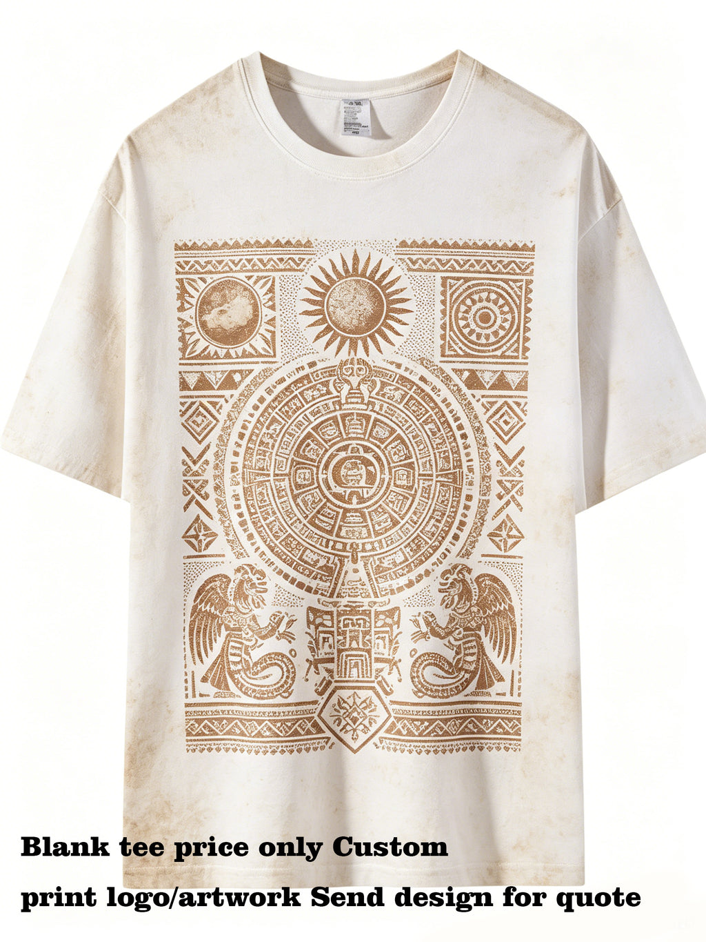 Summer Heavyweight Pure Cotton Long-sleeved T-shirt with Dropped Shoulders Fashion Casual Style t Shirt Design  Printing Custom