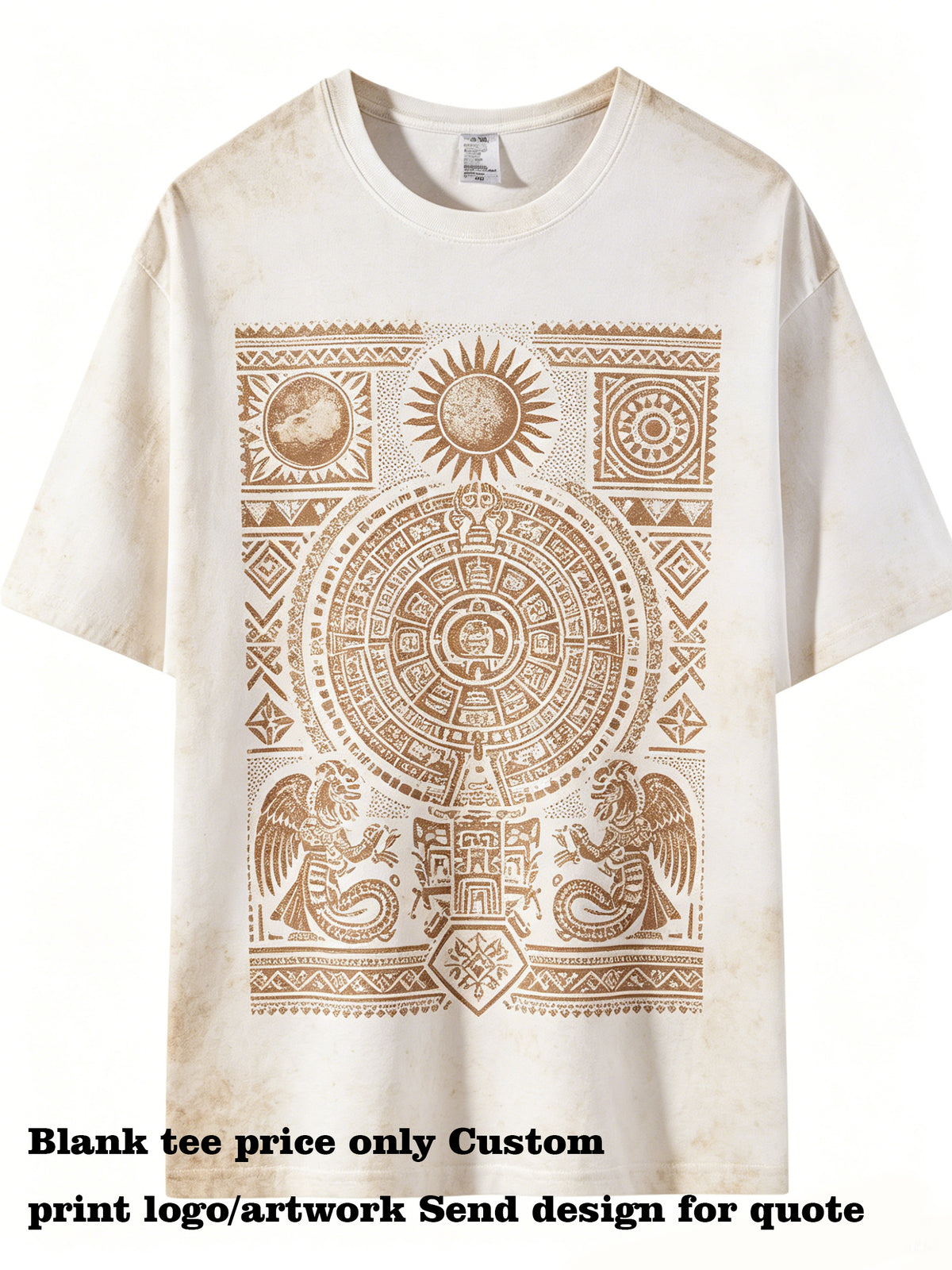 Summer Heavyweight Pure Cotton Long-sleeved T-shirt with Dropped Shoulders Fashion Casual Style t Shirt Design  Printing Custom