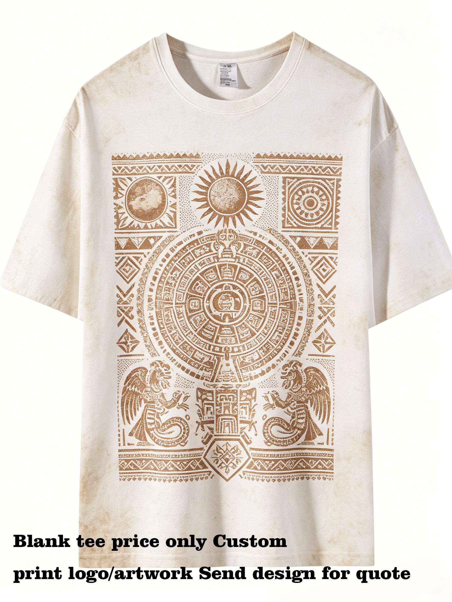 Summer Heavyweight Pure Cotton Long-sleeved T-shirt with Dropped Shoulders Fashion Casual Style t Shirt Design  Printing Custom