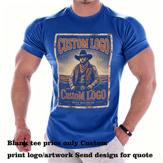 Tshirt Manufacturer Customized 11 Color Curved Hem Stretch Elastic Training T-shirt Plain Tshirts for Printing Oversized Tshirts