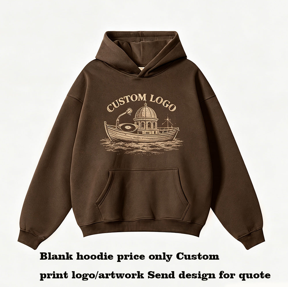 Fashion Customized Hoodies Can Design Patterns for You for Free Loose Fleece Pullover with Hoodies Fall and Winter Style