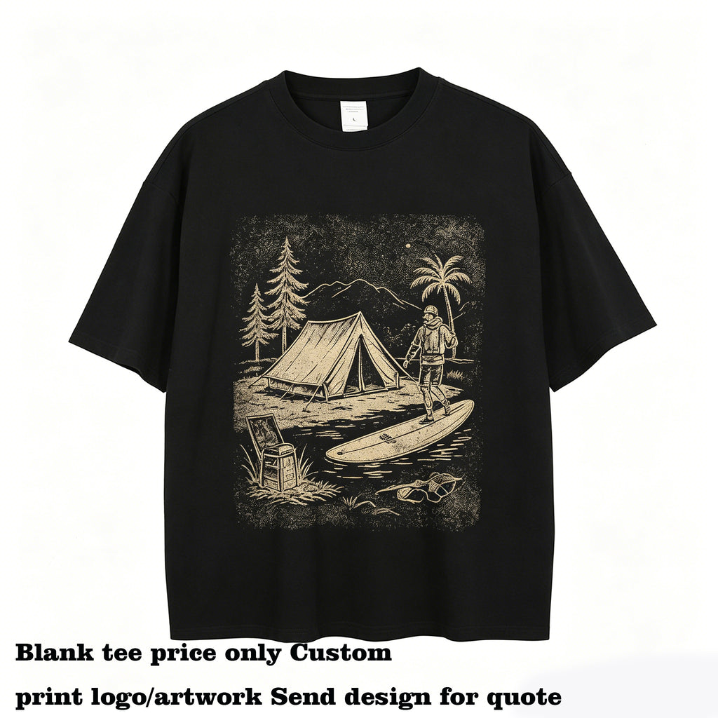 High Quality Cropped t Shirts Custom Pure Cotton Solid Color Dropped-shoulder Loose t Shirt Personalized Design French Terry