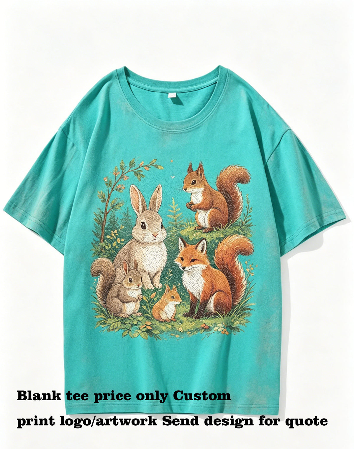 Manufacturers Customized Plain Tshirts for Printing 10 Color 210g Pure Cotton Drop Shoulder Short Sleeved T-shirt High Quality