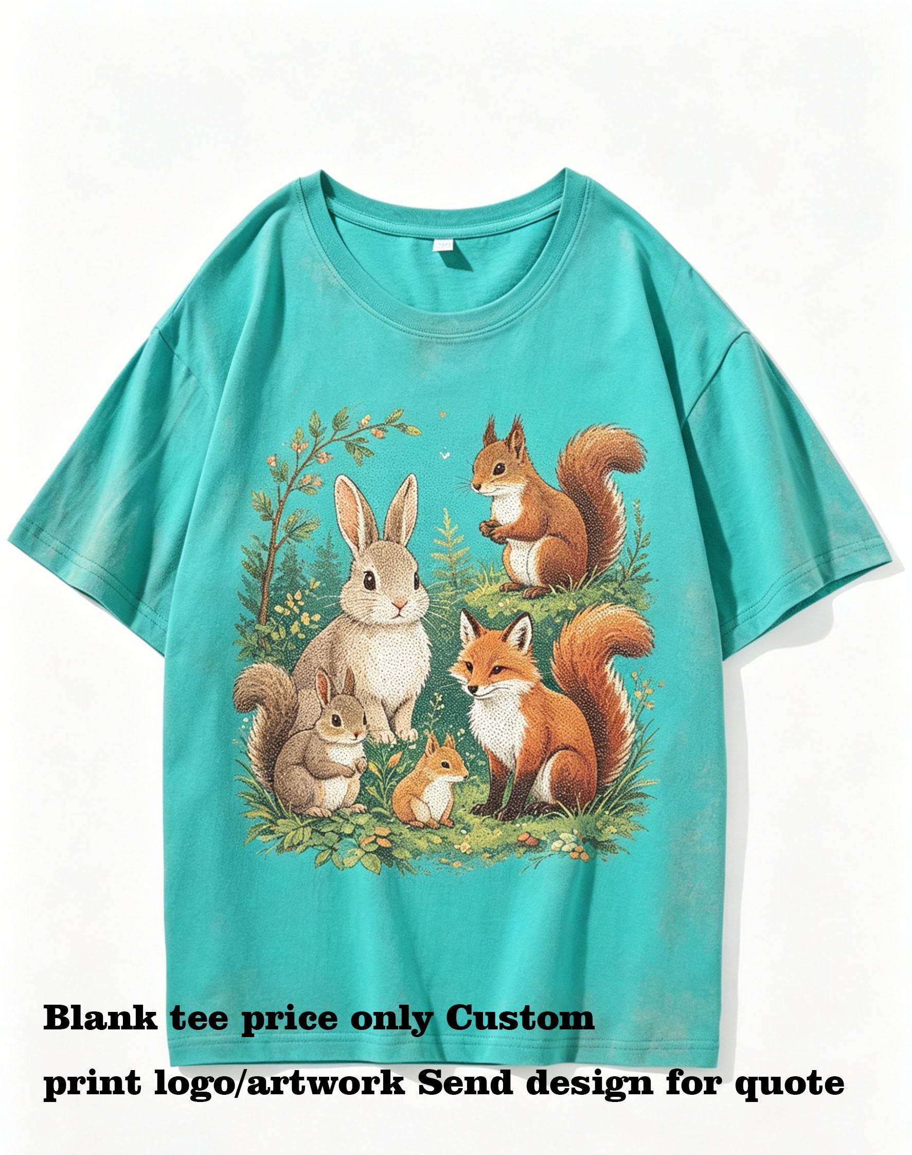 Manufacturers Customized Plain Tshirts for Printing 10 Color 210g Pure Cotton Drop Shoulder Short Sleeved T-shirt High Quality