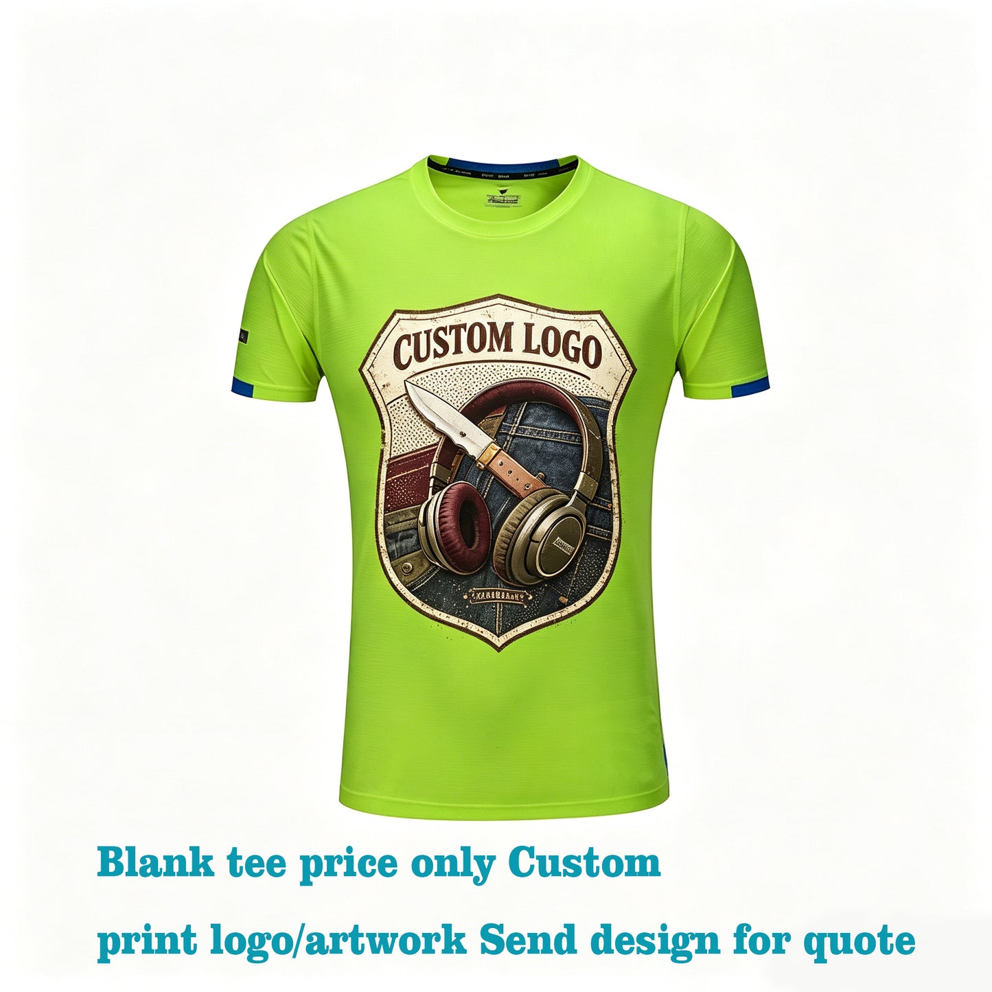 Oem Brand Summer t Shirt for Men High Quality Quick Drying Horizontal Stripe Jacquard Fabric Plain Tshirts for Printing