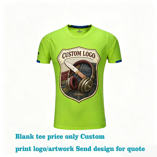 Oem Brand Summer t Shirt for Men High Quality Quick Drying Horizontal Stripe Jacquard Fabric Plain Tshirts for Printing