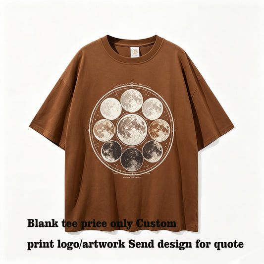 Manufacturer Customized t Shirts logo 100% Cotton Loose Shoulder Style Tshirt Unisex Tshirts High Quality Printing Custom