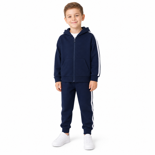 4 Color Hooded Zipper Pullover Children's Hoodie 100 Cotton Blanc Set Suit Hoodies High Quality Suit Fashion Casual Style