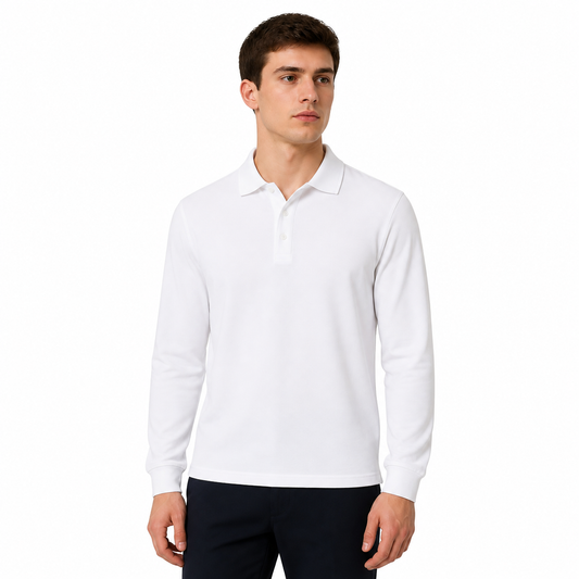 6 Color Solid Colored Long Sleeved Polo Shirt Spring and Autumn Collection Can Design Patterns for You for Free Polo Shirt