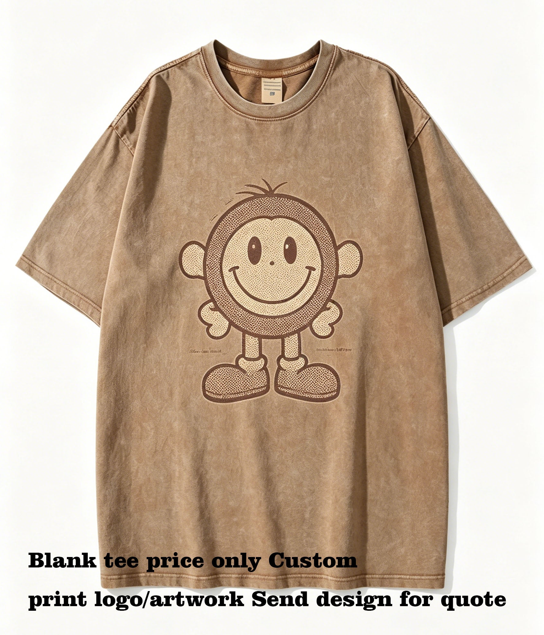 9 Color Pure Cotton Washed and Distressed Heavyweight Short Sleeved T-shirt Plain Tshirts for Printing Unisex High Quality