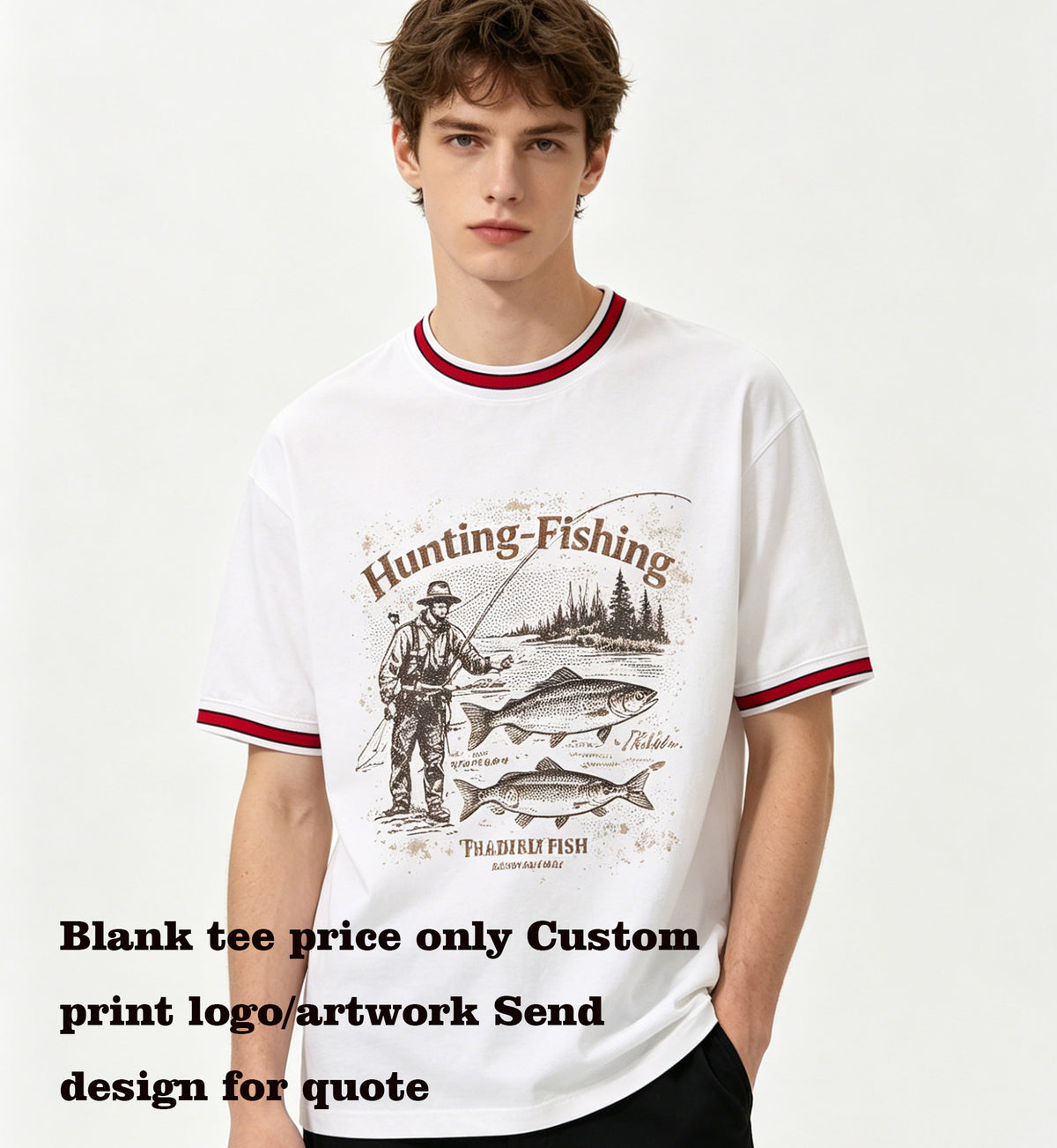 Customized logo t Shirts the Preferred Pattern Is a Slightly Dropped Shoulder Style Plain for Printing American Style Unisex