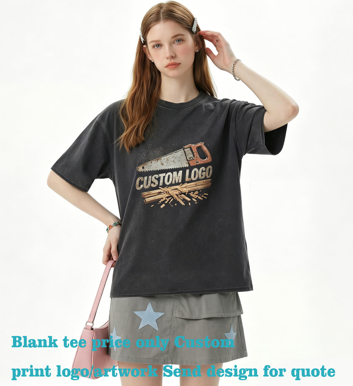 Tshirt Manufacturer Washed Wax Dyed Loose Edge Short Sleeved T-shirt Loose Fitting Cotton Casual Brand T-shirt High Quality