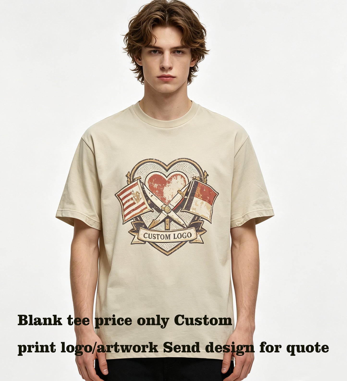 150 Grams of Pure Cotton Straight Tube Without Side Seams Multiple Processes to Choose From and Customize Your Favorite Pattern