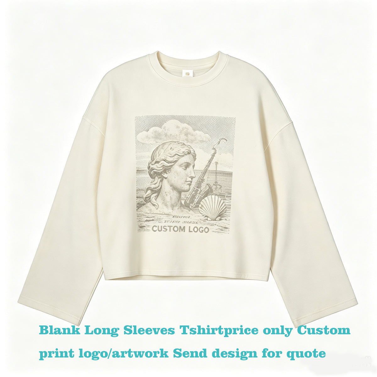 Customized Loose Edge Boxy Loose Fitting Long Sleeved t Shirt for Men American Style Street Round Neck Men's Casual Shirt