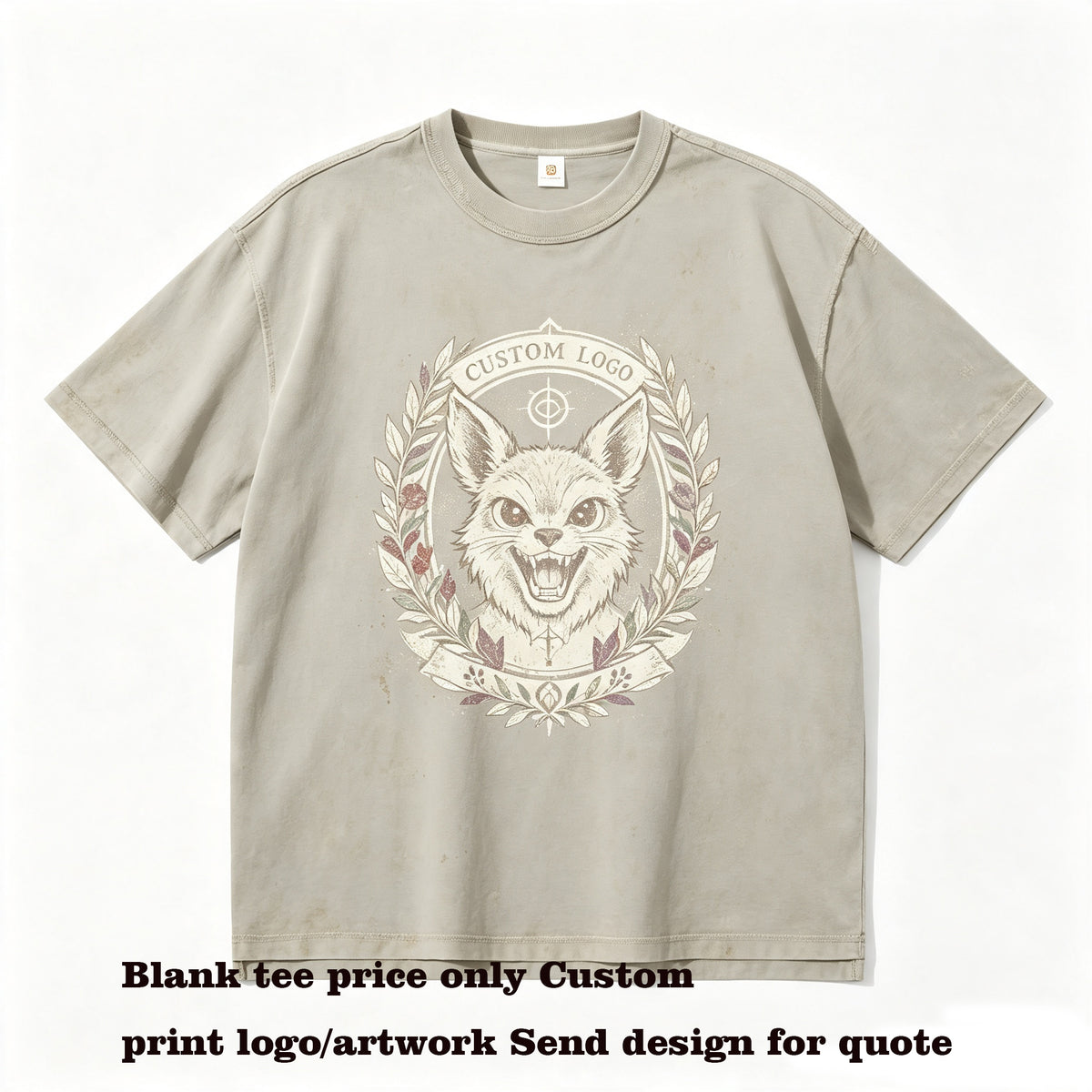 Men Tshirts High Quality Embroidered Snowflake Reverse Stitch Pure Cotton T-Shirt Free Sample t Shirt Personalized Design