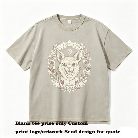 Men Tshirts High Quality Embroidered Snowflake Reverse Stitch Pure Cotton T-Shirt Free Sample t Shirt Personalized Design