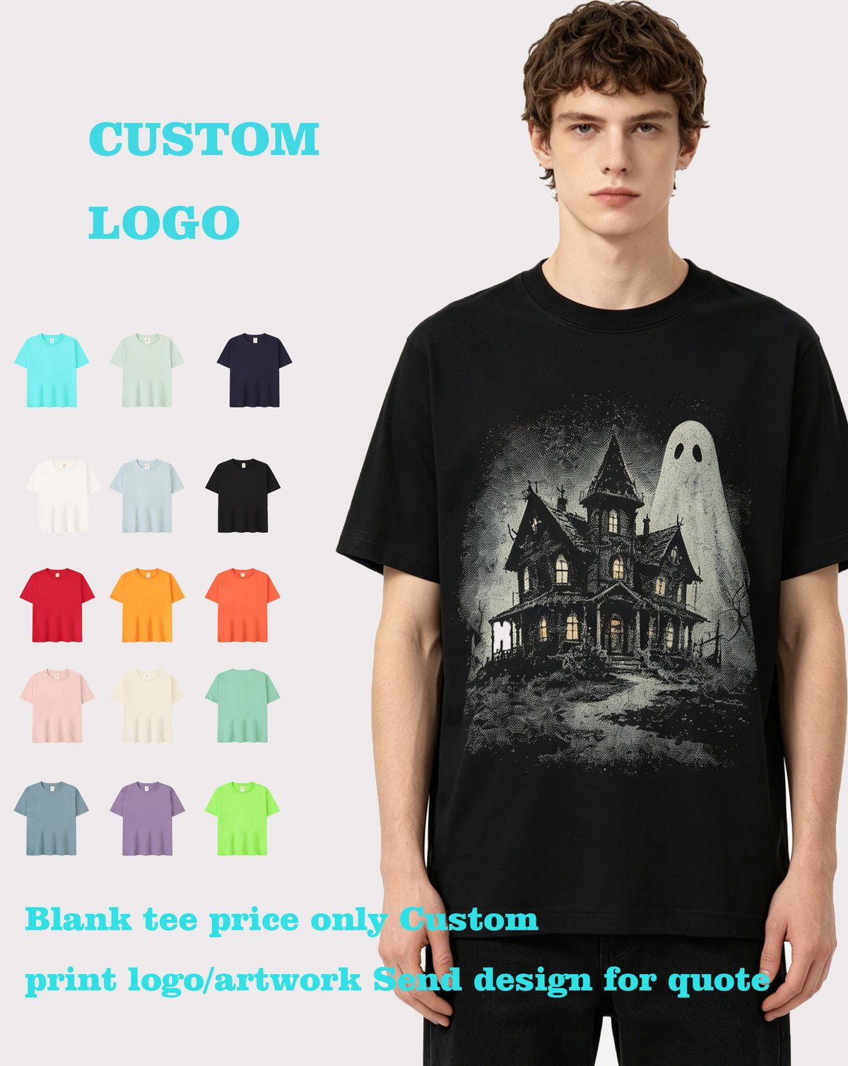 Unisex T Shirt for Summer Customized LOGO Manufacturer High Quality Streetwear Style Embroidered Cropped  Printing Custom