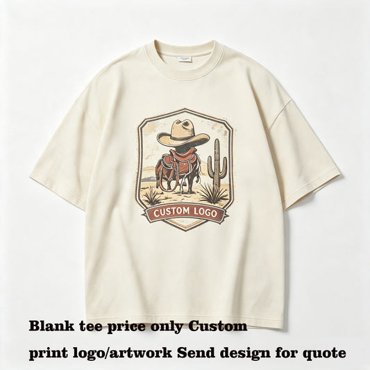 Tshirt Manufacturer Boxy Short Style Sorona Loose Fitting Short Sleeved Trendy T Shirt Multiple Processes to Choose From