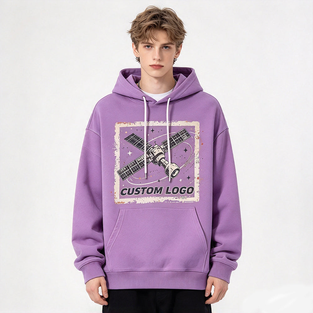 Customize Your Own Exclusive Design 12 Color Dropped Shoulder Hooded Sweatshirt Men's Pullover Hoodies Autumn and Winter Version