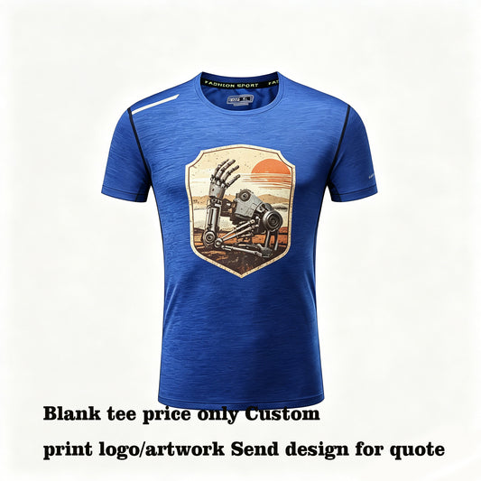 Tshirt Custom logo Quick-drying Fabric Unisex High Quality You Can Customize Your Favorite Pattern Streetwear Style T-shirt