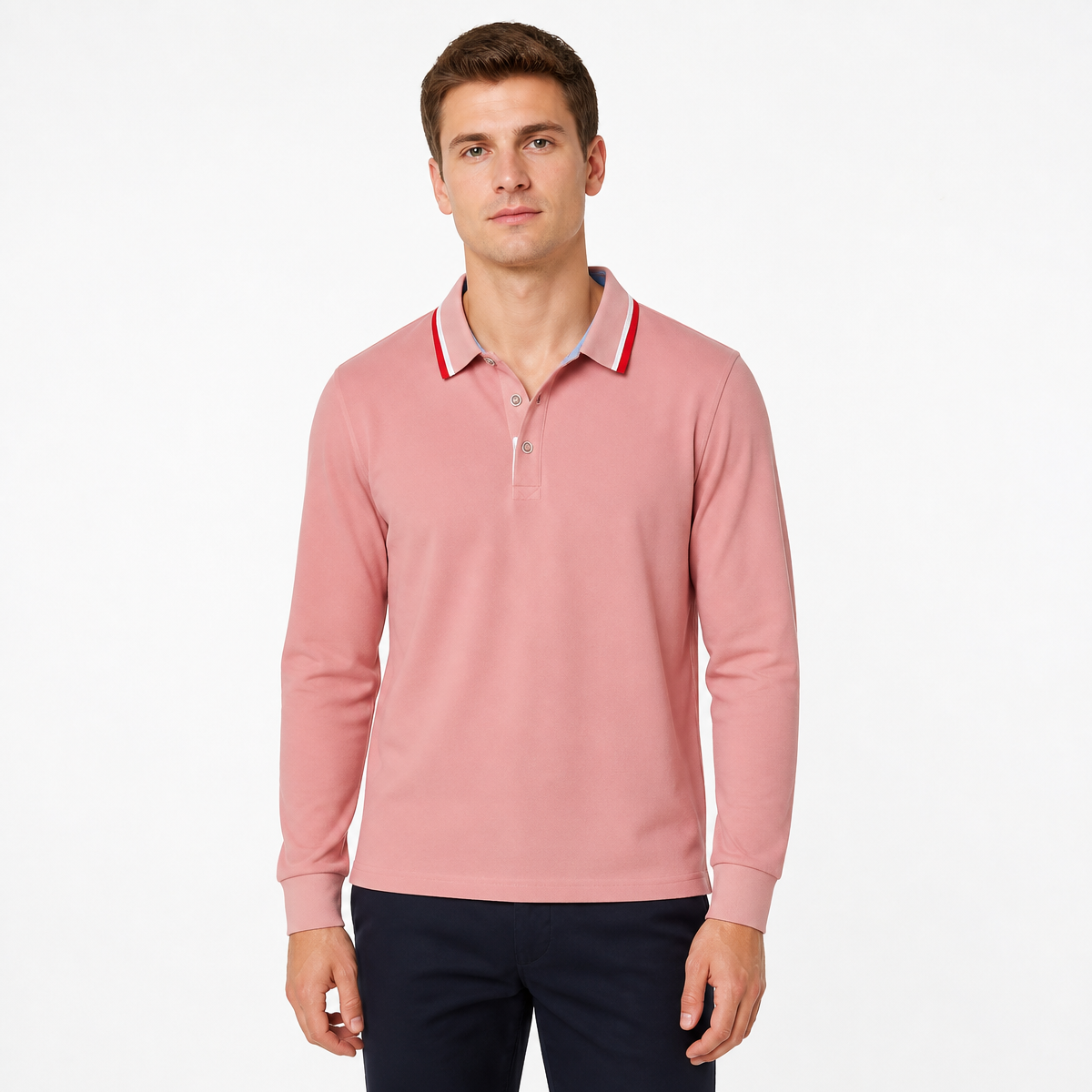 Can in Large Quantities Wholesale Customize Your Own Exclusive Design 6 Color Multi Color Long Sleeved Polo Shirt Spring Version