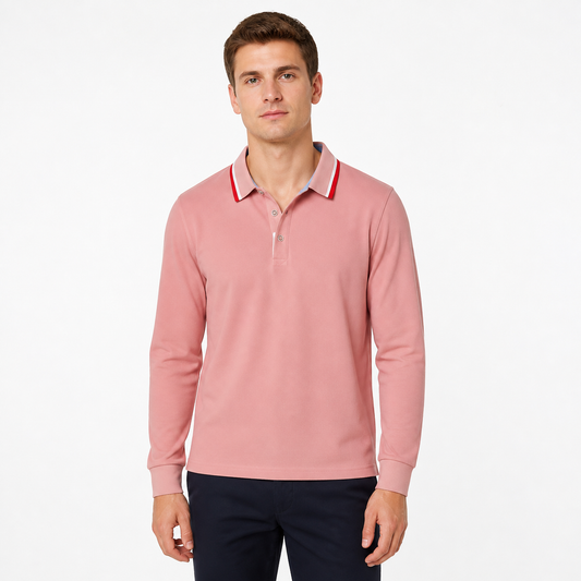 Can in Large Quantities Wholesale Customize Your Own Exclusive Design 6 Color Multi Color Long Sleeved Polo Shirt Spring Version