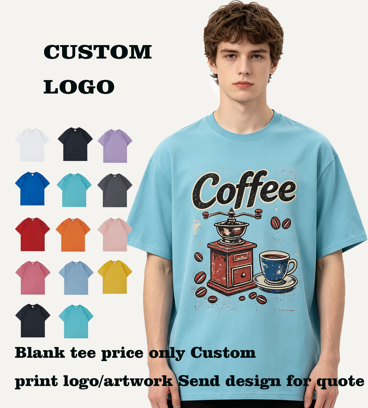 High Quality 12 Color Loose Round Neck Short Sleeved t Shirt for Men High Quality Custom t Shirts Printing Wholesale China