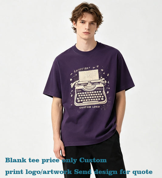 Summer Loose Fitting Cotton Casual Brand T-shirt Oversized Tshirt 100 Cotton Blanc Personalized Design Free Sample t Shirt