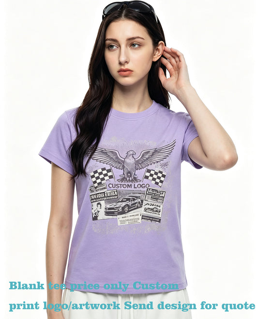 Customize Your Own Exclusive Design T shirt Women's Small Sized Short Sleeved T shirt 210g Cool Feeling Personalized Design