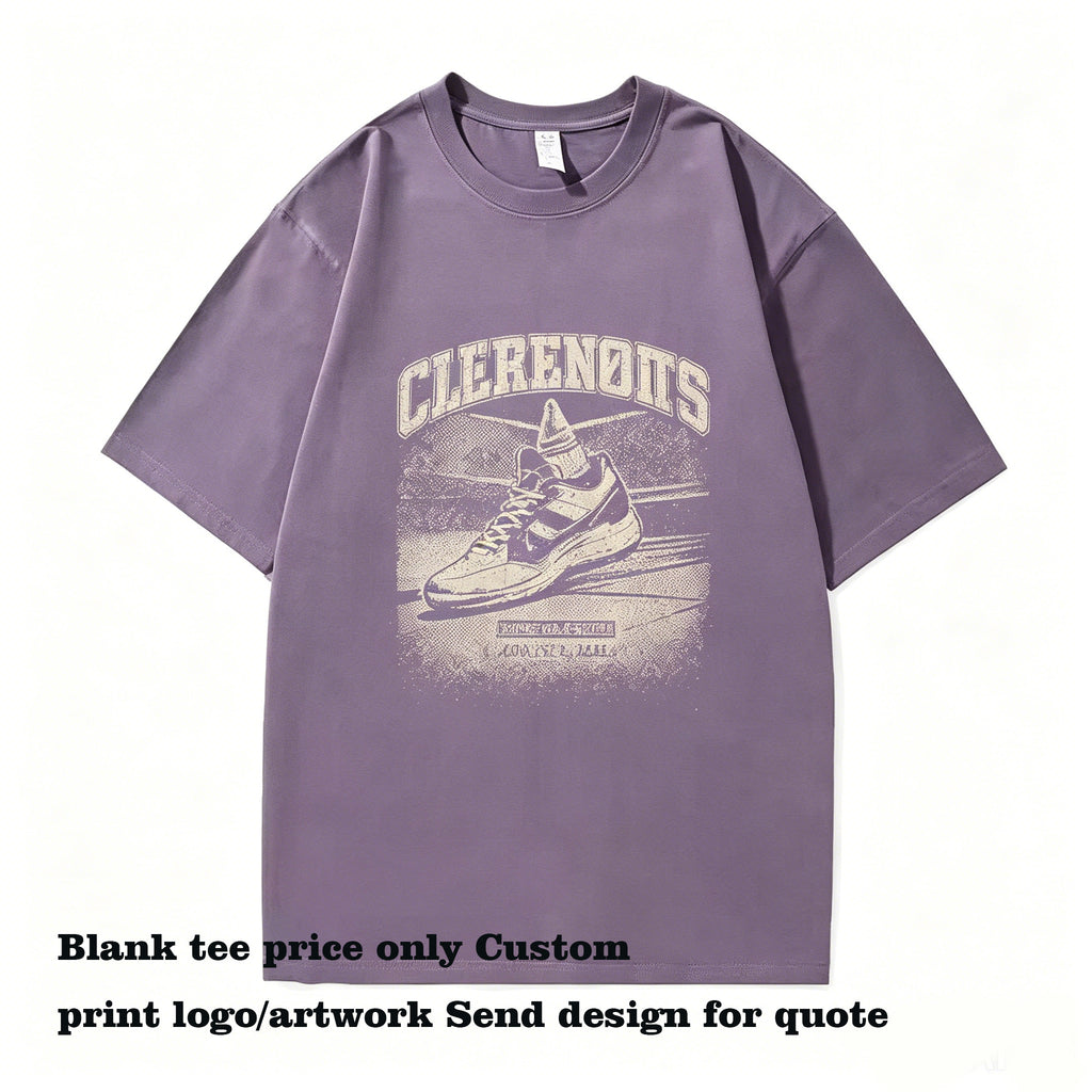 Custom You Can Choose the Pattern You Like Loose Fit Dropped Shoulder T Shirt Plain Tshirts for Printing High Quality Cotton