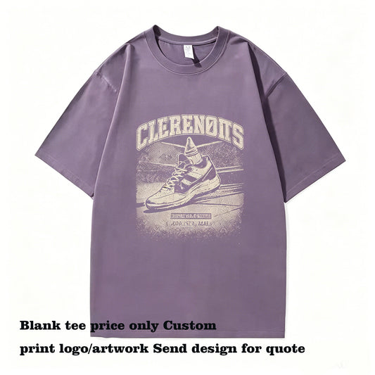 Custom You Can Choose the Pattern You Like Loose Fit Dropped Shoulder T Shirt Plain Tshirts for Printing High Quality Cotton