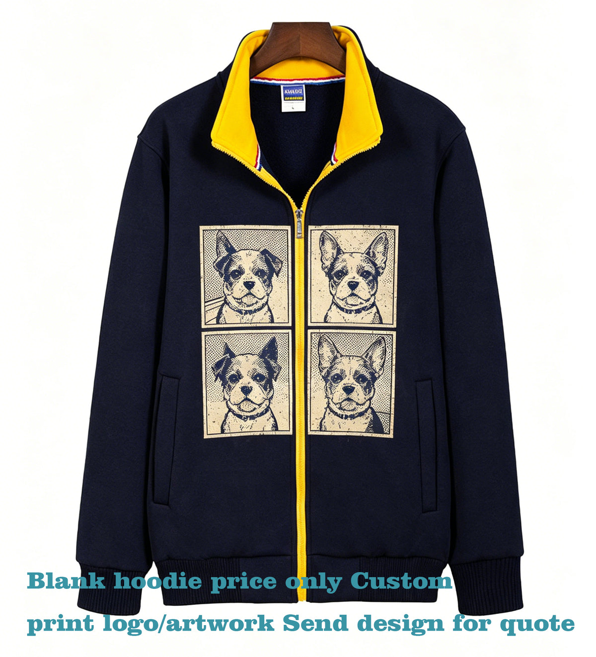 Customized Puff Printing Hoodie 6 Color Patchwork Stand-up Hooded Sweatshirt Hoody High Quality Bulk Wholesale Boys Hoodies