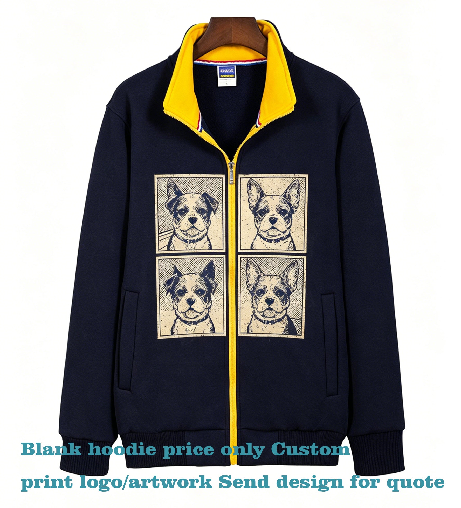 Customized Puff Printing Hoodie 6 Color Patchwork Stand-up Hooded Sweatshirt Hoody High Quality Bulk Wholesale Boys Hoodies