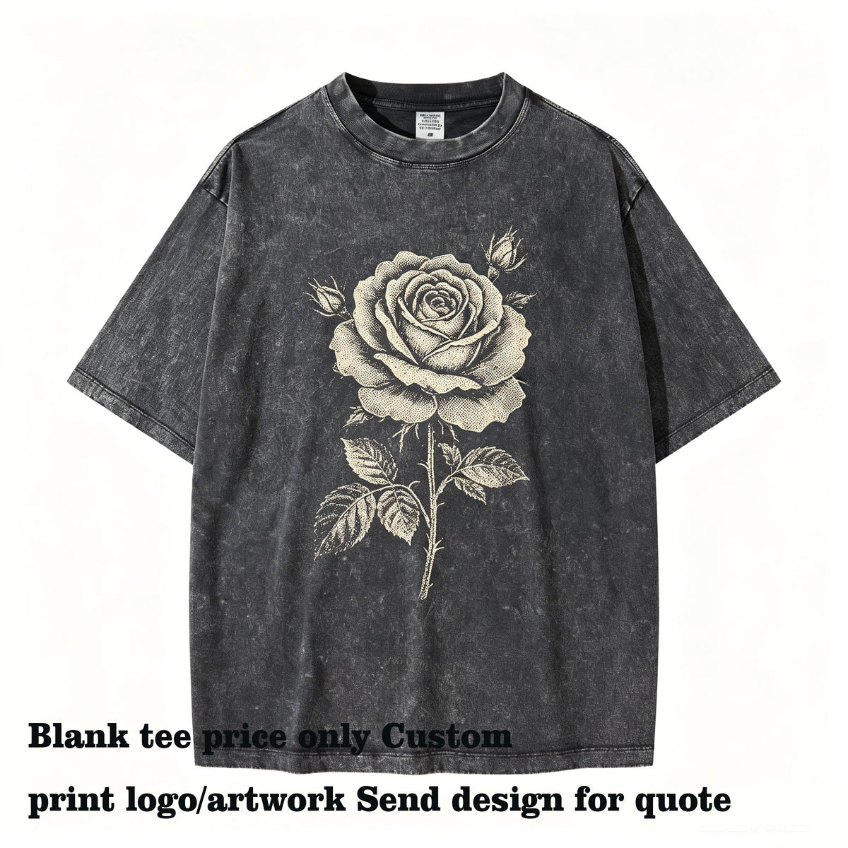 Customized t Shirts Optional Pattern Heavy Wash Batik Water Resistant Loose Sleeved Relaxed Short Sleeved Style Large Size