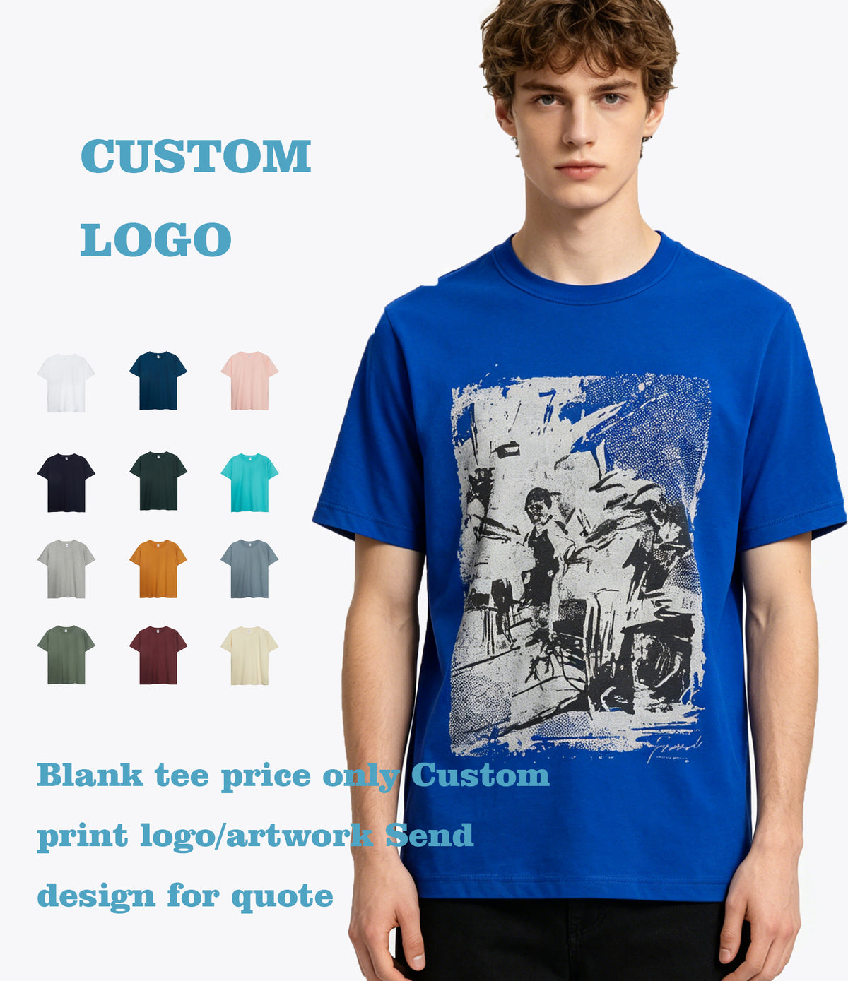 Heavyweight Short Sleeved t Shirt Pure Cotton Round Neck Thick and Soft Suitable for Both Men and Women As Base Layer Shirt