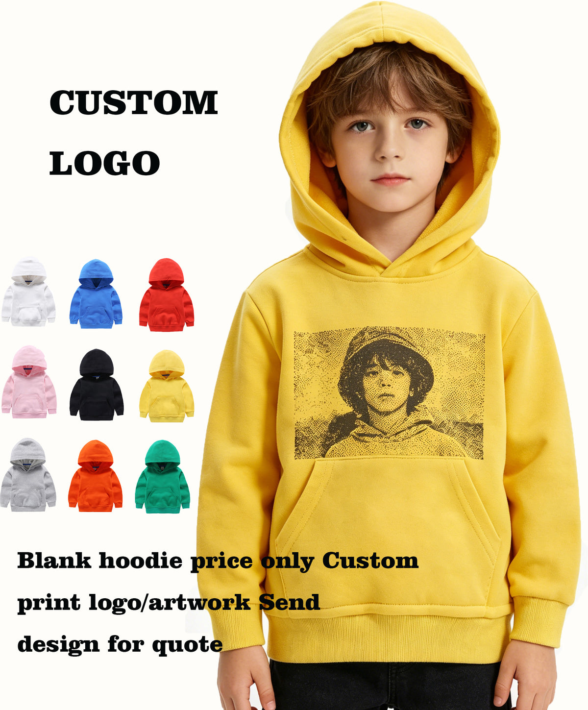 Oem Brand Hoodie Manufacturer 9 Color Children's French-style Pompom Hooded Sweatshirt Autumn and Winter High Quality Design