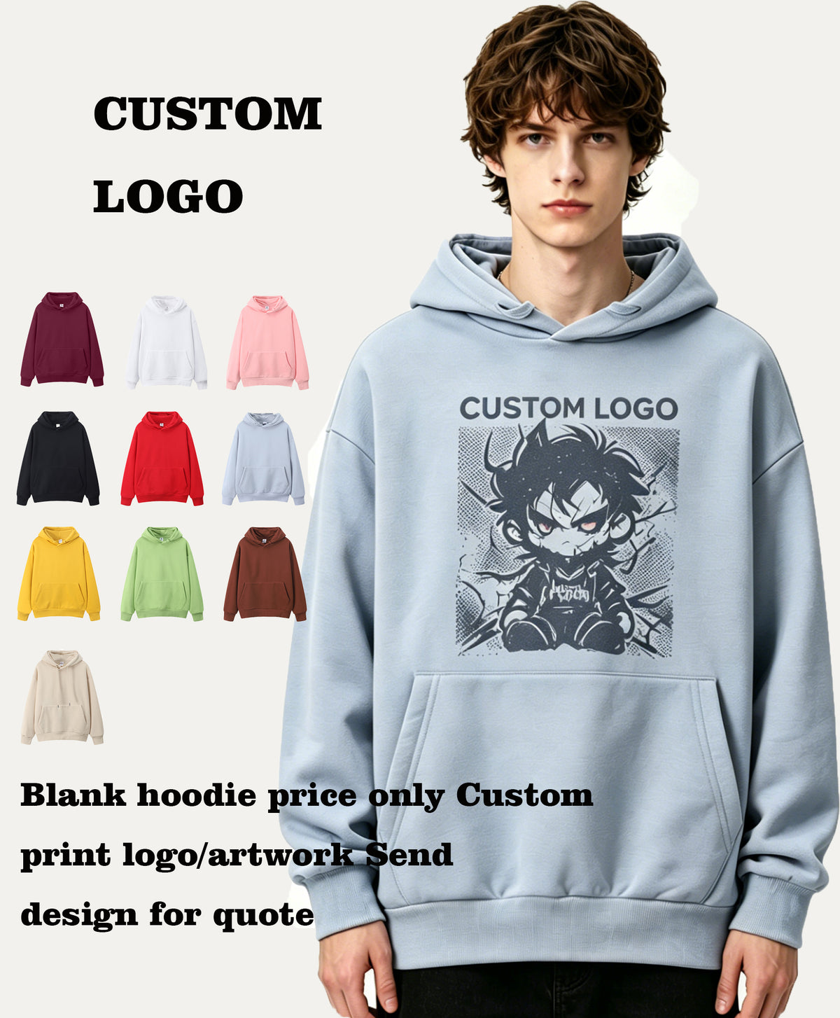 Winter Pullover Hoodie 10 Color Loose Sleeved Hooded Sweatshirtg Unisex Puff Printing Hoodie Streetwear Plain Fashion Style